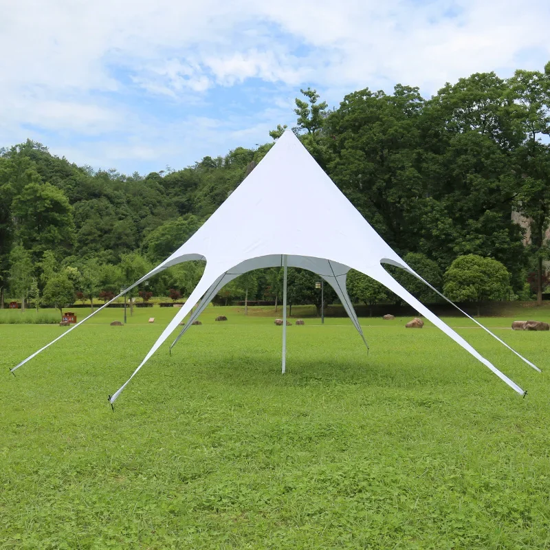 Portable Beach Canopy Tent Hexagonal Star Sun Shade Shelter for Beaching Camping Sport Event Picnic