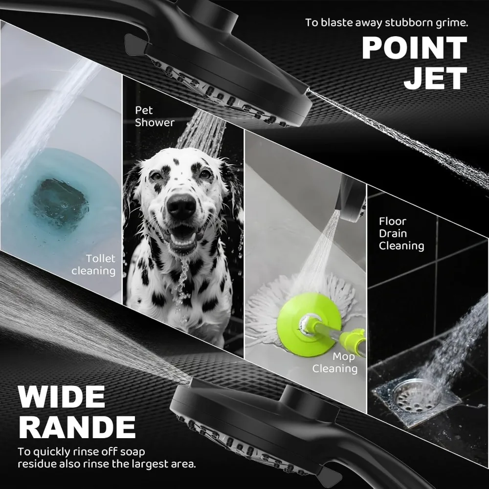 Regenduschkopf mit Handbrause und Hochdruck-Regenduschköpfen mit Handbrause-Kombination. Verstellbarer einteiliger Ständer daul sho