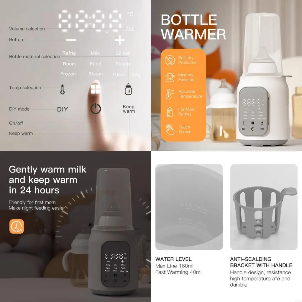 

D5QA Компактный детский нагреватель бутылок стерилизатор постоянный тепло.