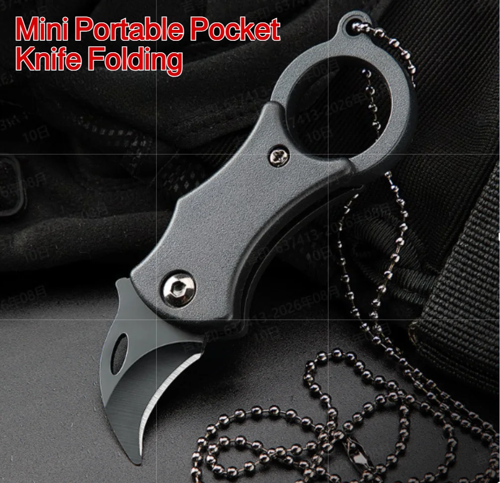Mini Folding Eagle Claw Knife Keychain Pocket Stainless Steel Camping Small Portable Knife Peeler Fixed Blade Multi Tool