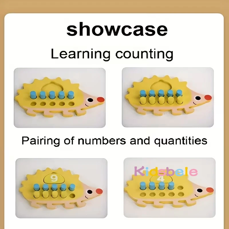 Hedgehog Math Learning Toy, Kids Number Counting and Addition Subtraction Educational Game