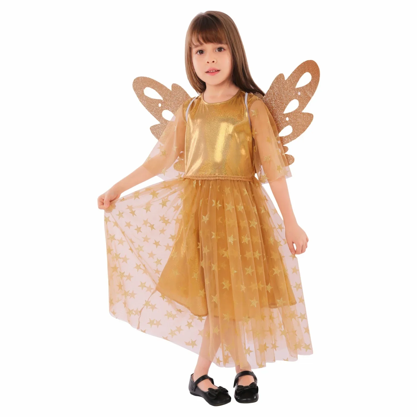 Kids Elf Angel School Party Stage Show Performance Roles Play Outfit Children Girls Halloween Cosplay Costumes