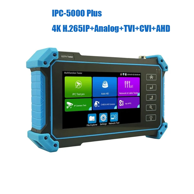 Imagem -02 - Plus Cctv Tester Full 8mp ip Cvi Tvi Ahd Sdi Analógico em hd Tester-monitor Vga 4k Hdmi Cabo de Entrada Tracer Power in Ipc5200