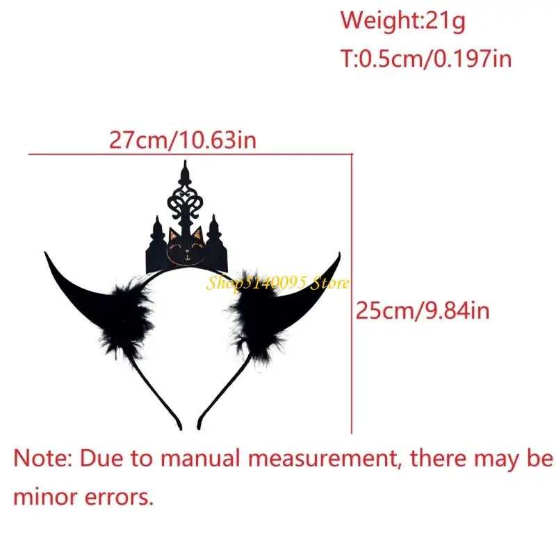 Dxae Bat Kostüm Haarband Praktische Konstruktion Halloween Party Haarzubehör Slip -resistent für gruselige Feierlichkeiten