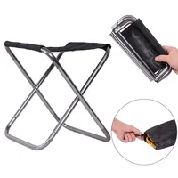 Outdoor Folding Fold Aluminum Chair Stool Seat Fishing Camping Outdoor Foldable Fishing Chair Ultra Light Weight Portable