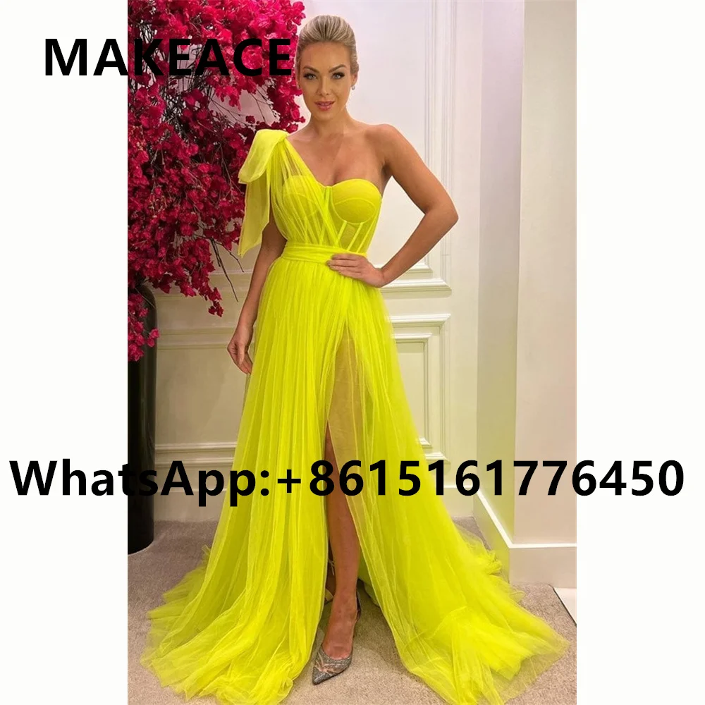 

Graceful Green Bridesmiad Dresses 2023 One Shoulder A-Line Africa Girls Prom Dress Formal Women Wedding Party Dress Plus Size