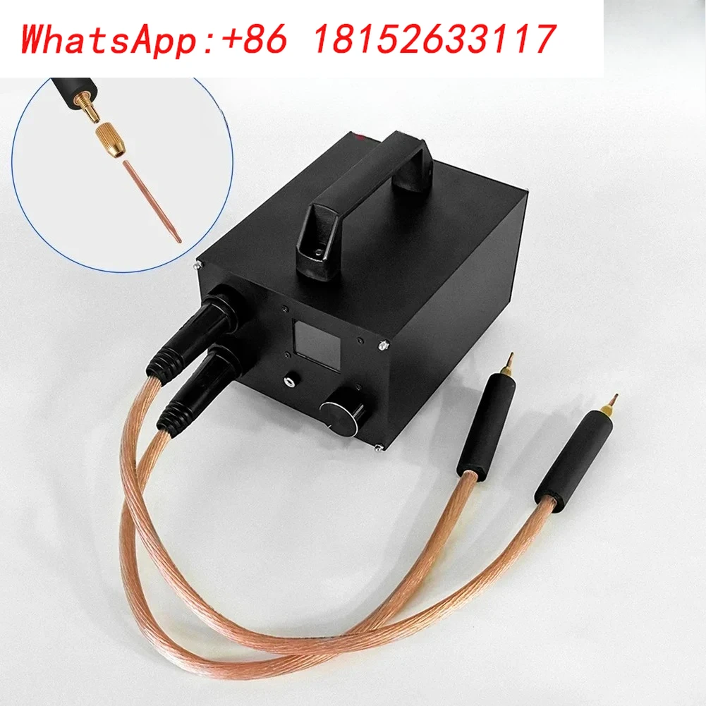 Soldador por puntos BBPortable de doble faradio, soldador por puntos con batería de condensador ajustable de 250 engranajes 3000F con pantalla LCD de 1,8 pulgadas MM