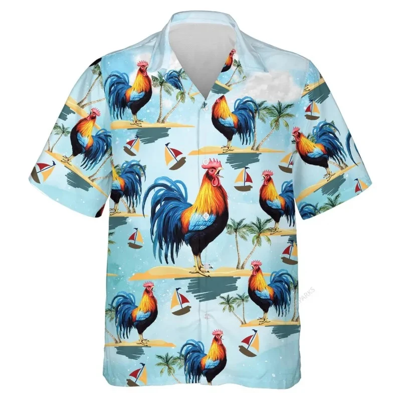 Harajuku Fashion Pig 3D Print Shirts for Men Funny Animel Male Short Sleeve Blouses Hip Hop Lapel Tops Streetwear High Quality