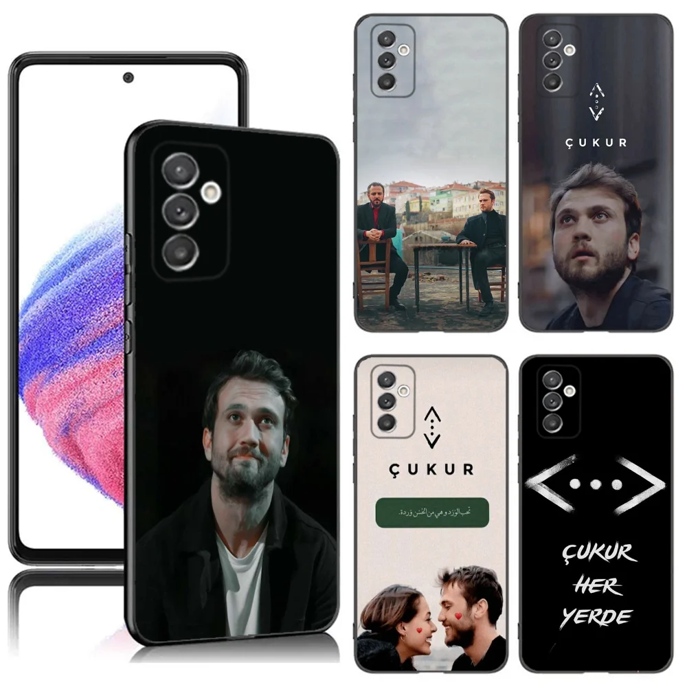 C-Cukur Her Y-Yerde Phone Case For Samsung S24,23,22,30,21,10,9,Ultra,Plus,Lite,FE,5G Black Soft Case