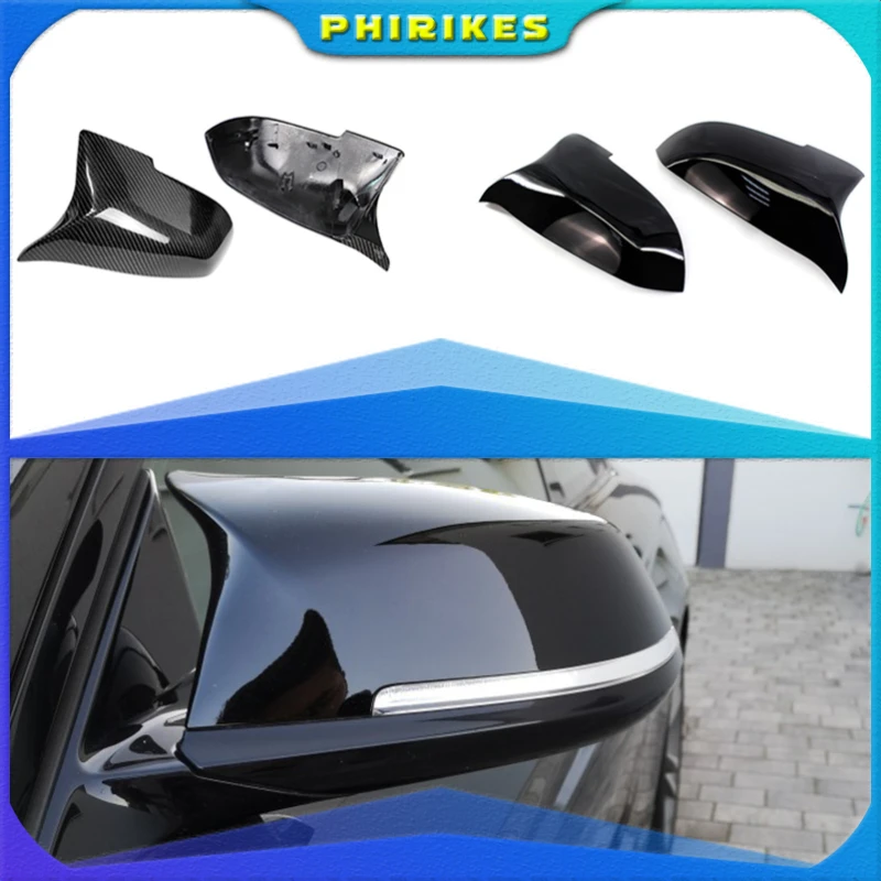 2pcs Mirror Covers Left Right Side Rearview Mirror Cover Cap For BMW 5 6 7 Series F10 F18 F11 F06 F07 F12 F13 F01 2014 2015 2016