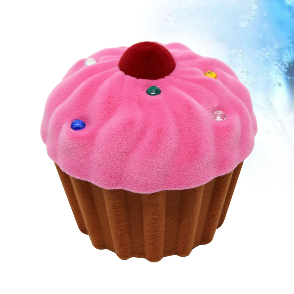 

Gift Packaging Box Cake Cup Shape Pink Coffee Jewelry Case For Ring Earring Necklace Storage Wedding Christmas Present