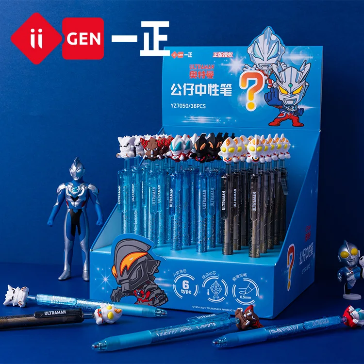 Imagem -02 - Zheng Iigen Yz7050 Ultraman Boneca Push Gel Caneta 0.5 mm Prêmio Estudante Kawaii Artigos de Papelaria Suprimentos Peças yi