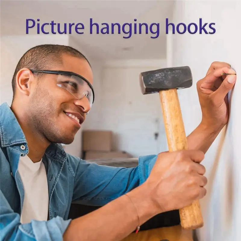 BOFO 120 PCS Picture Hanging Kit, Gold Metal With Heavy Duty Wall Hooks,For Canvas, Office Pictures, Clock