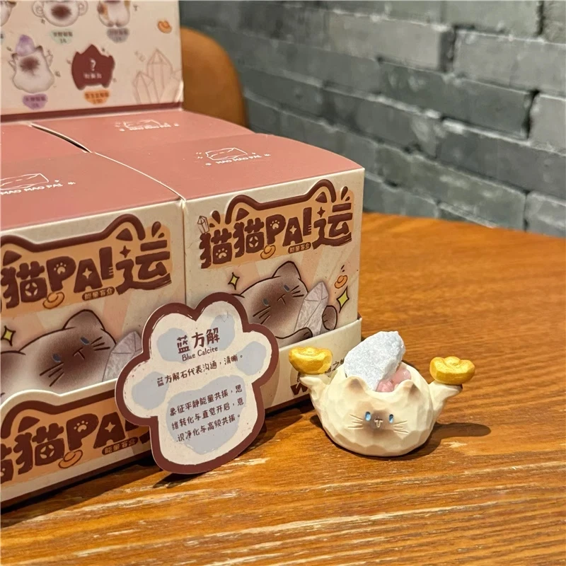 لطيف القط باي كريستال صندوق أعمى تمثال لطيف سيامي القط الإبداعية مكتب عمل الديكور العنصر المألوف مفاجأة هدية لفتاة