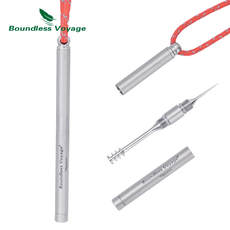 Boundless Voyage Portable Mini Titanium Toothpicks Holder Ear Wax Removal Personal Care Tools Outdoor Multifunctional Tools