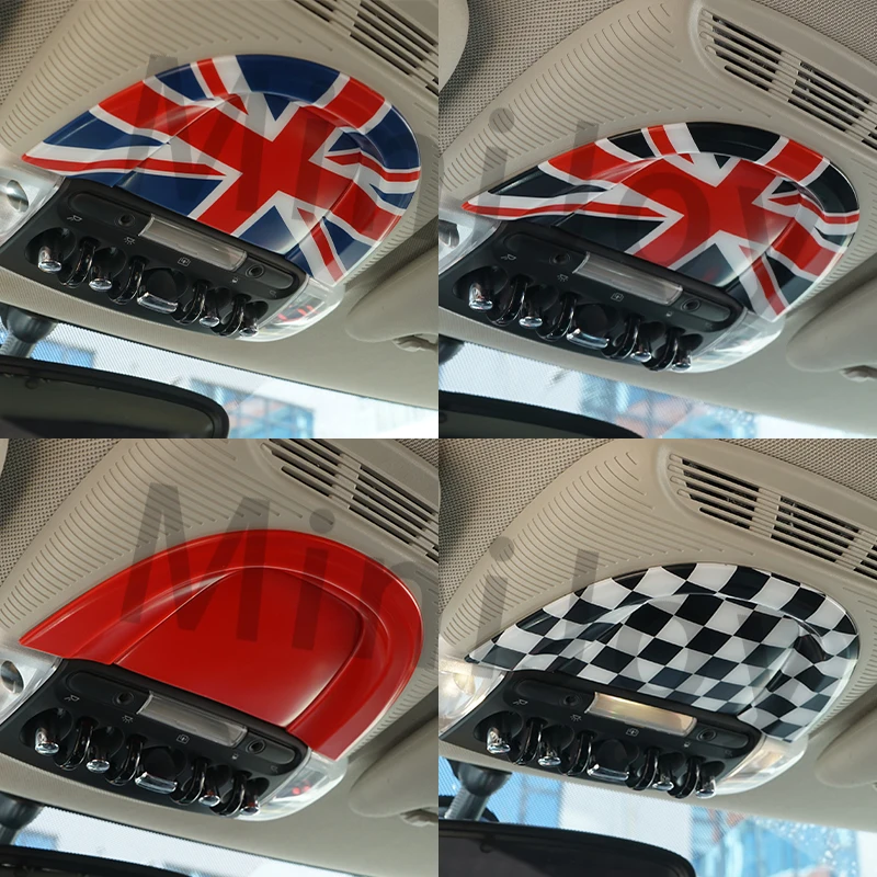 Union Jack Car Interior Roof Reading Light Lamp Sticker Cover For MINI Cooper F56 F55 Countryman F60 Clubman F54 Accessories