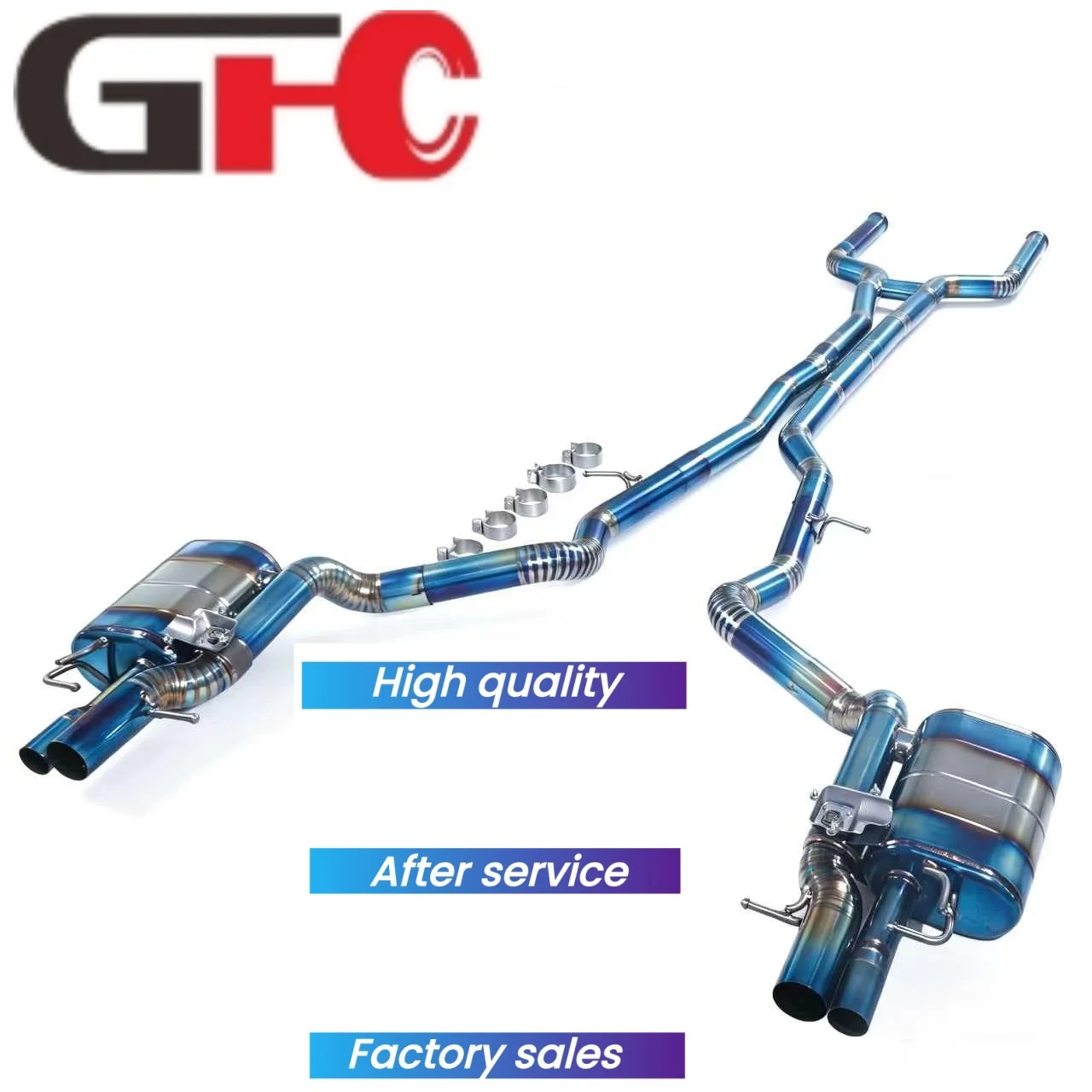

Exhaust Catback for 2021 Benz E63 4.0T W213 With 304 Stainless Steel Pipes Muffler Valvetronic Catback System