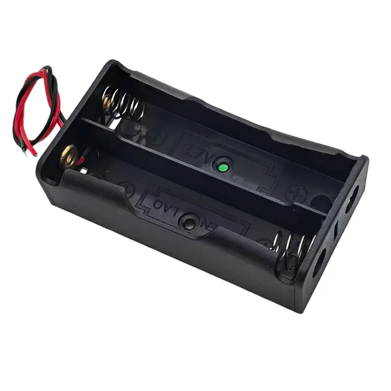 New Black Plastic Storage Box Case Holder For Battery 18650 With 6\