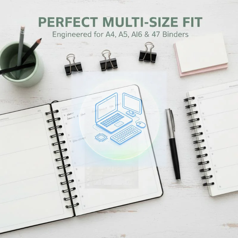 1Set Clear PVC Self-Adhesive Page Markers, Sticky  Tabs for Binders Notebooks Photo Albums, Book Annotation Supplies