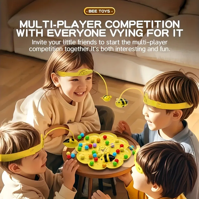 

Little Bee Honey Collection Magnet Beads Toy Set, Cognitive Parent-Child Early Learning Interactive Desk Multiplayer Party Game