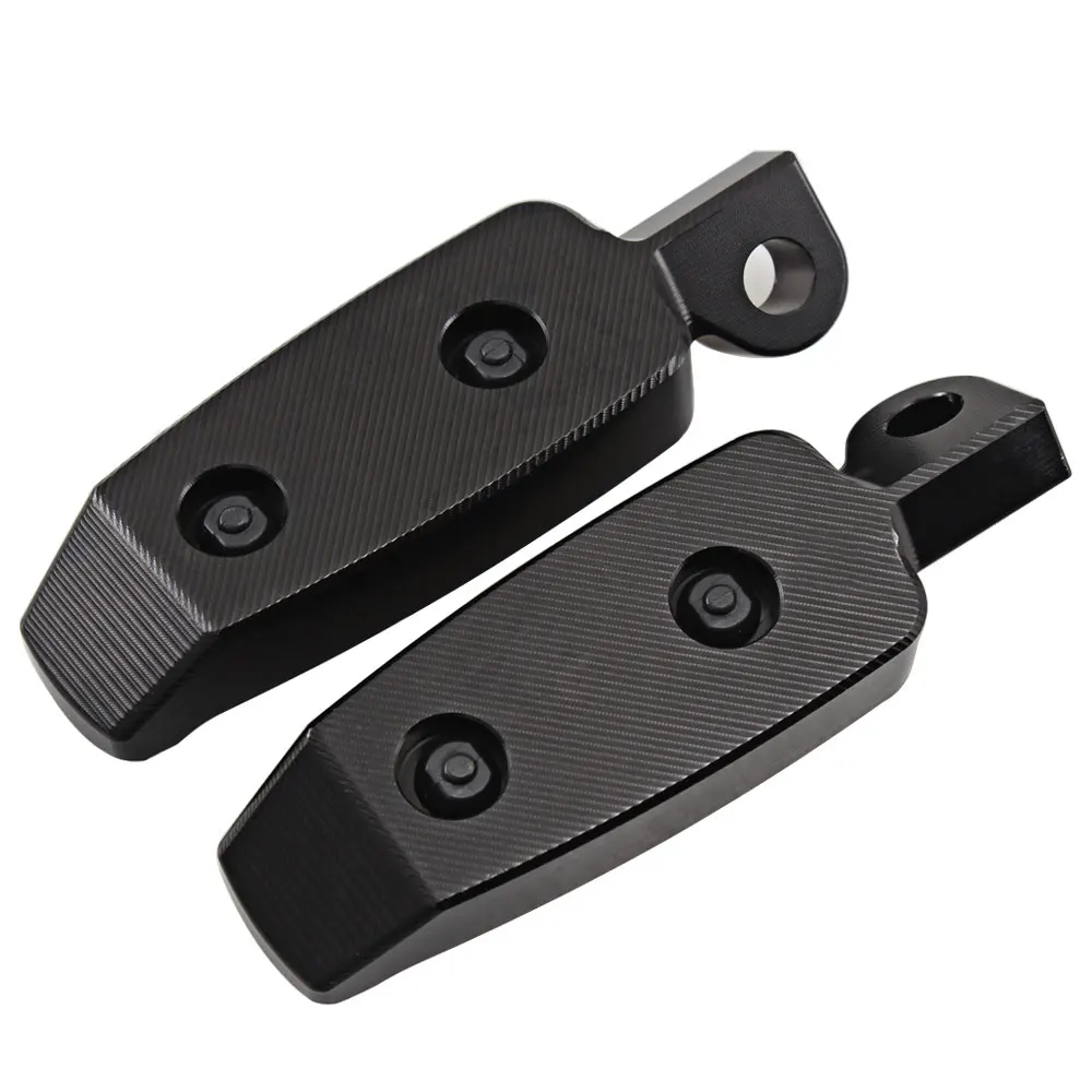 2PCS Motorcycle 45 Degree Front Foot Pegs Pedal Rider Footrests Fits For Harley Sporster 883 1200 XL V-Rod Black Aluminum Alloy