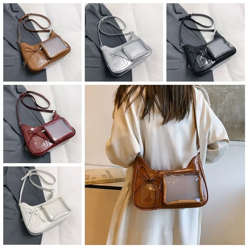 

Прекрасная прозрачная сумка Itabag из ПВХ в японском стиле Harajuku JK, сумка на плечо, значок, дисплей, повседневная сумка в стиле Лолиты, дорожная сумка