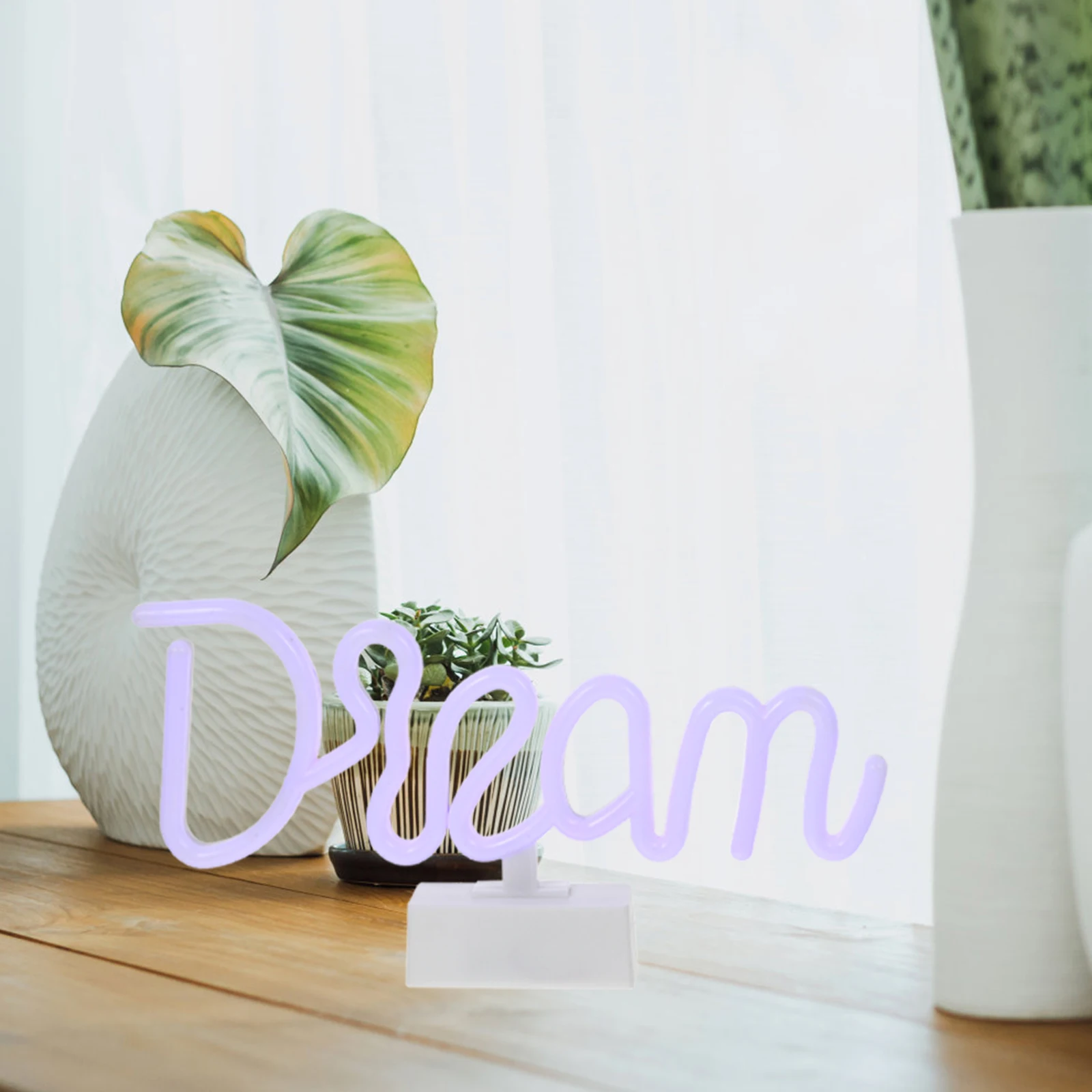 

Neon Night Lamp Dream Letter Light Creative nament LED Decor Bedroom Kids Room Gift Stage Lighting Effect Small Night Light