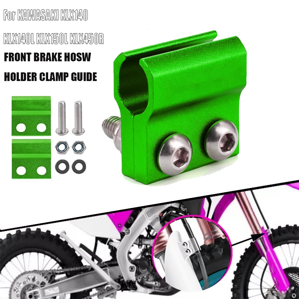 Brake Cable Guide Holder Front Hose Clamp For KAWASAKI KLX140 KLX140L KLX150L KLX450R Motorcycle Accessories Mounting Bracket