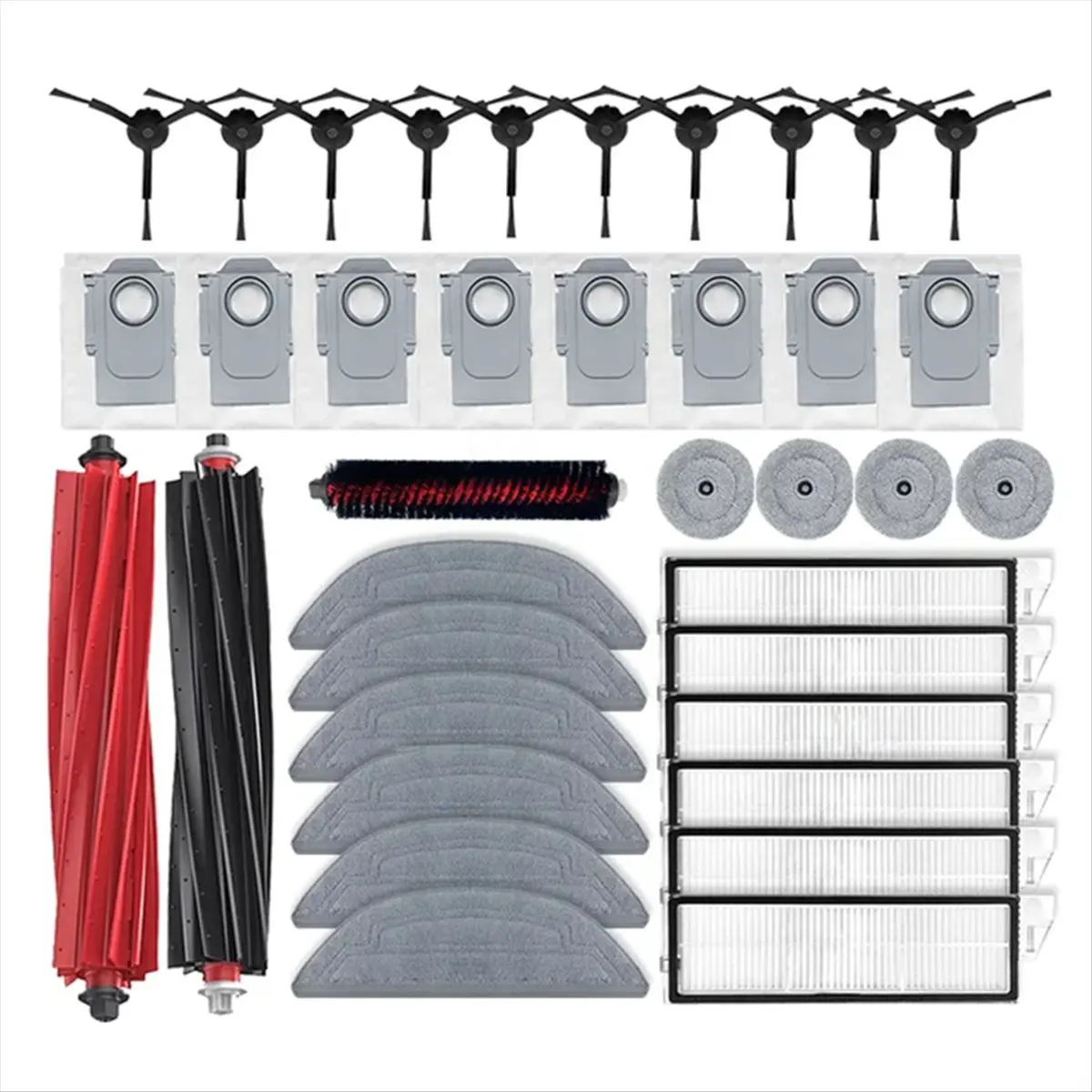¡Compre ahora! Para Roborock S8 MaxV Ultra, S8 Max Ultra, G20S piezas de repuesto cepillo lateral principal filtro Hepa paño de mopa bolsas de polvo