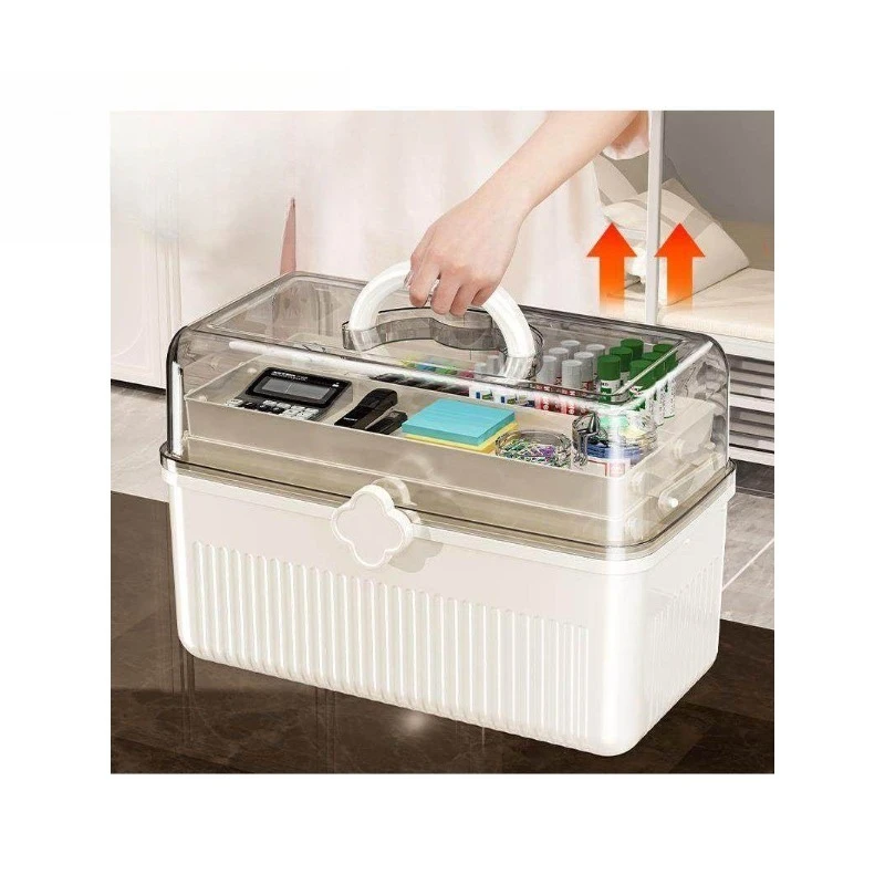 

Special toolbox plastic brush storage box oversized three-layer folding toolbox portable painting