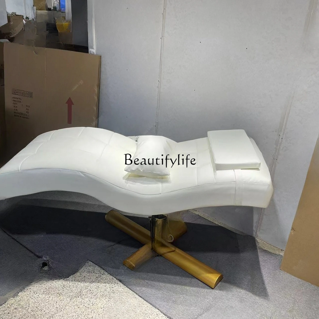 01-سرير تجميل رموش من النوع S الجديد، كرسي ترفيهي مريح قابل للتعديل #4