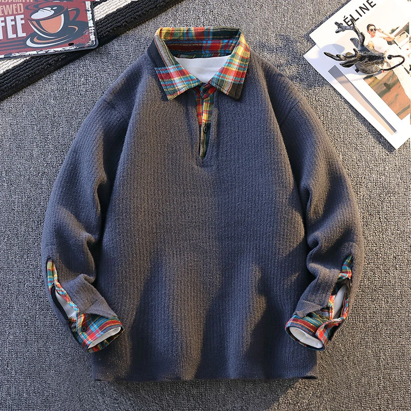 

GIOIOM's свитер, осенне-зимний новый высококачественный повседневный вязаный свитер с антипиллинговым воротником из пилонозы