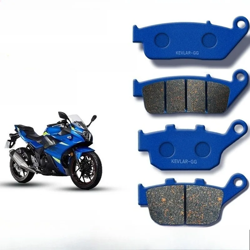 Motorcycle Front Rear Brake Pads Fit GW250 DL250 GSX250R TR300 DR300 FG Copper/GG Nano Ceramic/HH Carbon Disc Brake Shoes
