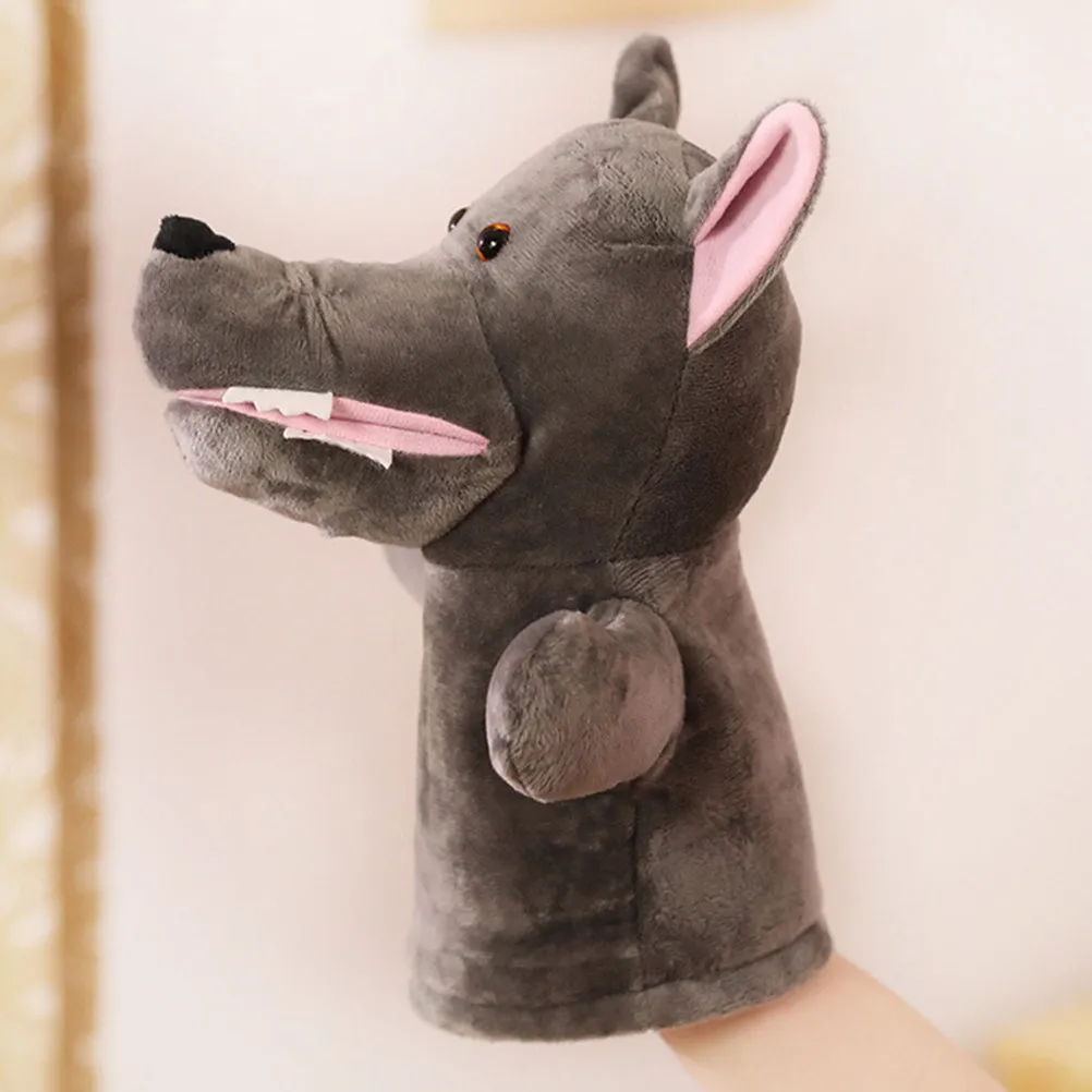 

Милая мультяшная кукла-волк на руку для детей: для рассказывания историй, ролевых игр, раннего развития, занятий по формированию отношений между родителями и детьми