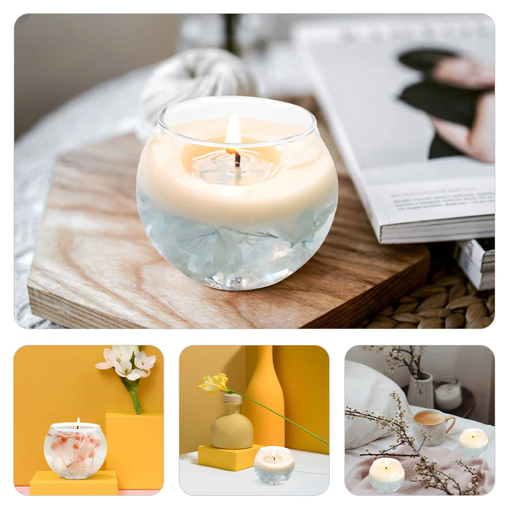 

6 Pcs Tea Light Container Clear Holder Candles Candleholders Cup for Candlestiick