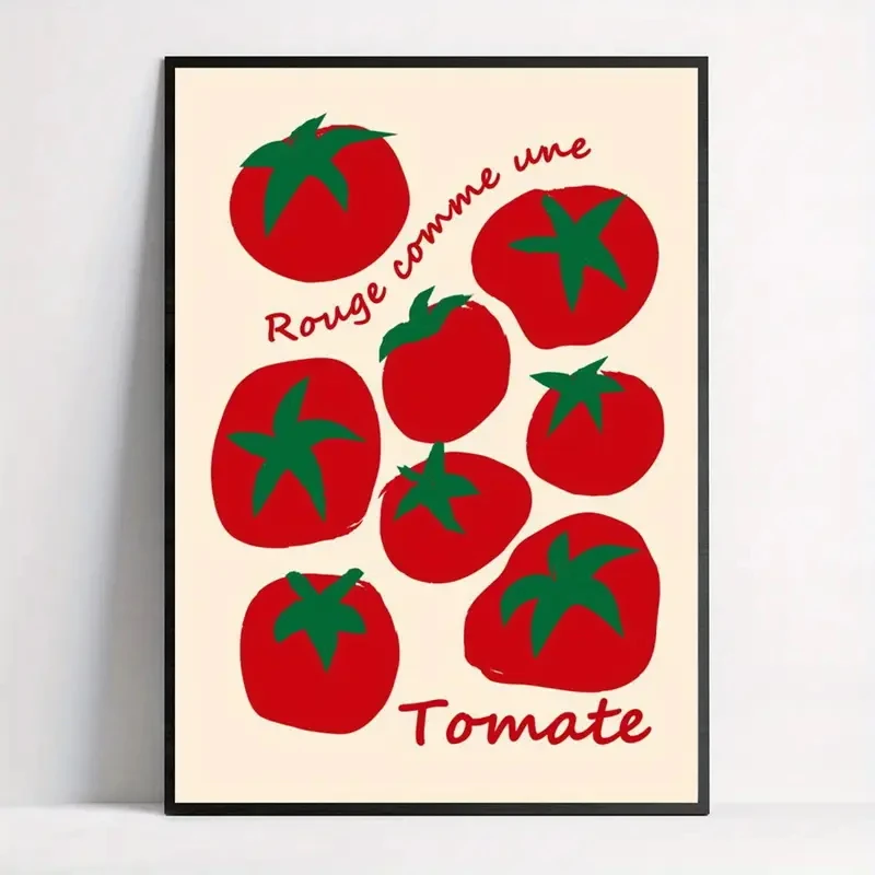 Modern Colorful Red Tomatoes Wall Art Prints Canvas Painting Poster Picture For Living Dining  Kitchen Room Home Decor