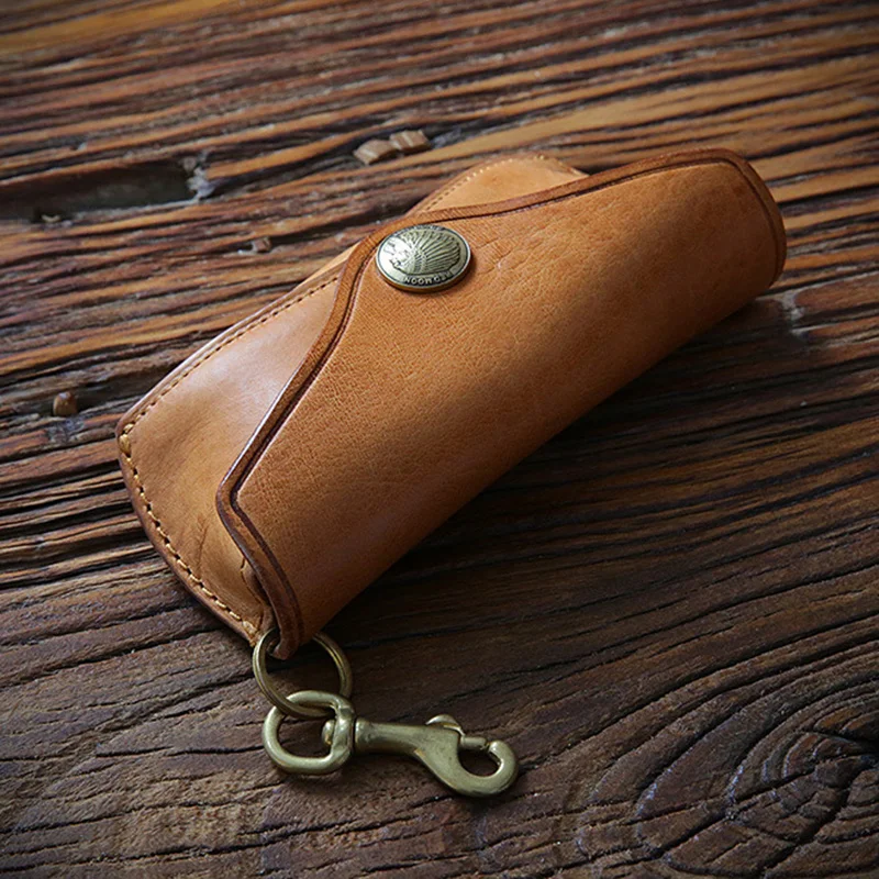 Genuine Leather Eyeglasses Box Vintage Handmade Hard Luxury Spectacle Waist Glasses Bag Case Eyewear Sunglasses Holder Cover Men