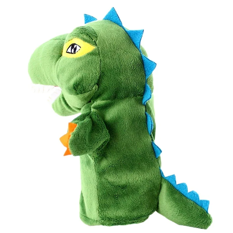 Cartoon Dinosaur Plush Soft Hand Puppet Parent Child Interaction Storytelling Puppet Kids Pretend Playing Toy Gift