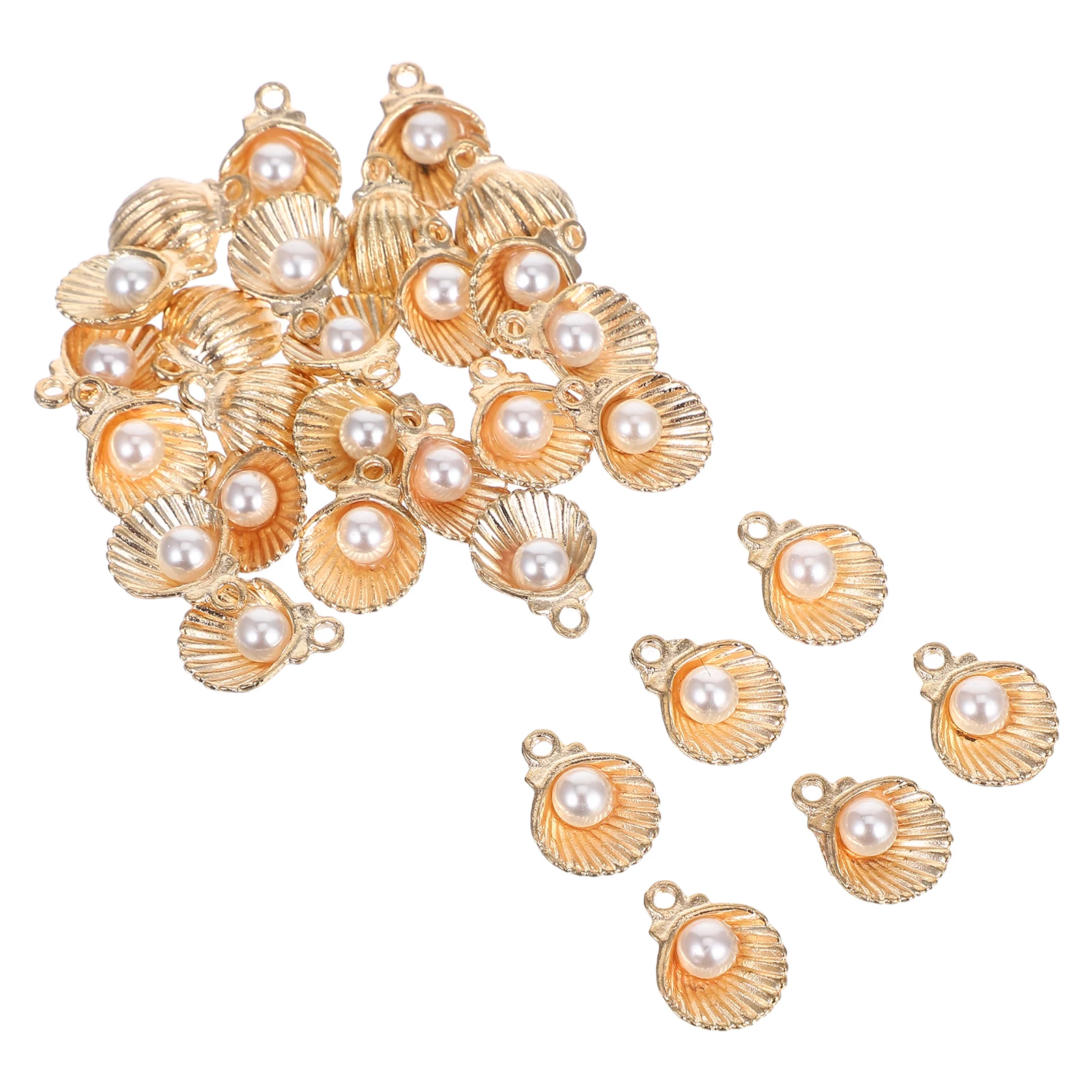 

30pcs Shell Charms Zinc Alloy Vintage Jewelry Making Bracelet Pendant Ocean Theme Craft Accessories Bulk Diy Handmade Seashell