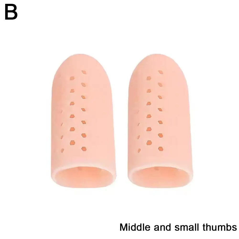 1Pairs Foot Care Silicone Finger Toe Cap Protector Relief Sleeve Cover Blisters Correction Toe Tube Thumb Pain Corn Bunion