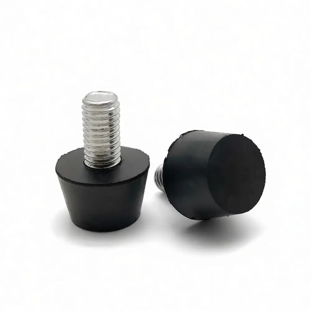 Heavy Duty Industrial Rubber Threaded Foot Pad Adjustable Height Vibration Damping Mount For Precision Equipment Chassis Support