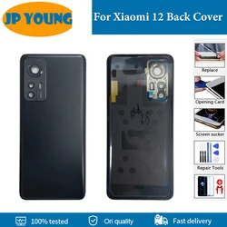 AAA+ quality Back Battery Housing Cover Door For Xiaomi 12 Phone Rear Case Mi12 Glass Lid With Camera Lens Repair Replacement
