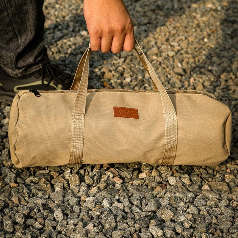 Outdoor Ground Nail Bag Camping Tent Pegs Bag Cylindrical Stake Storage Backpack Portable Miscellaneous Bag Storage Box Toolkit gallery 4