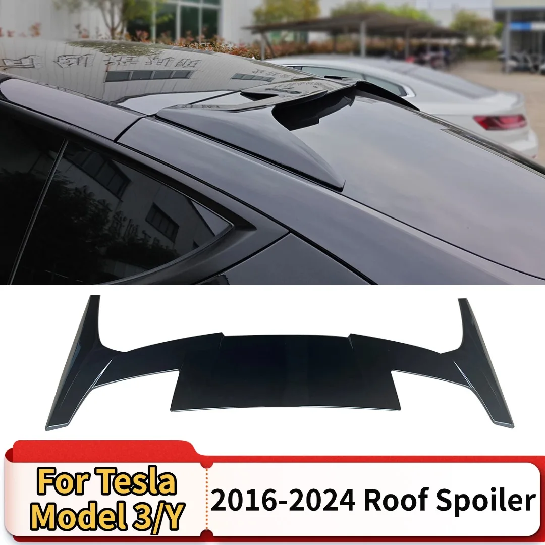 

Roof Rear Spoiler Wing Sport Trunk Lip Modification Tail Tuning Accessories For Rear Roof Spoiler For Tesla Model 3 Y 2016-2024