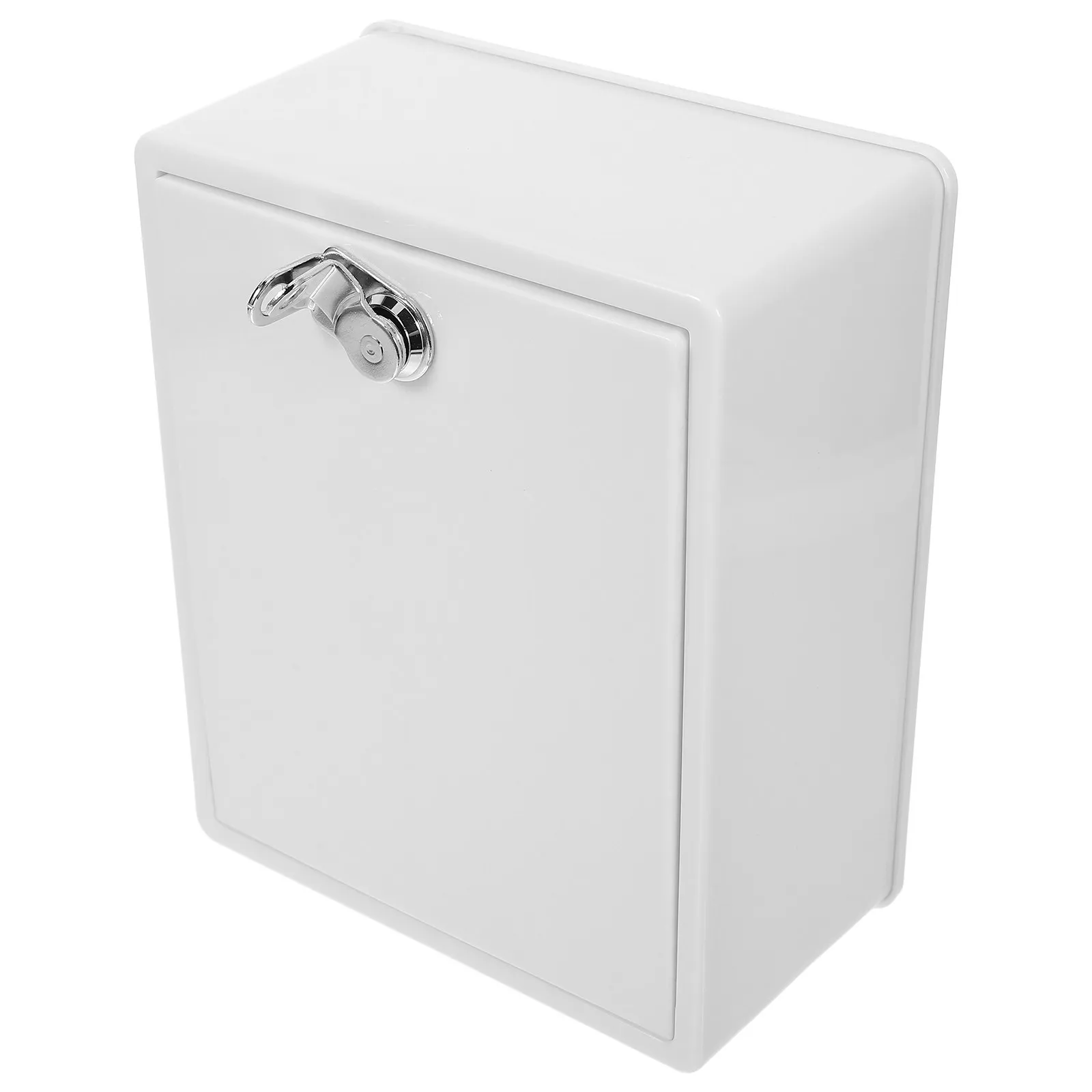 Milk Box Small Locking Cabinet Wall-Mounted Delivery Box White Lockable Milk Storage Organizer Outdoor Package Drop Case Secure