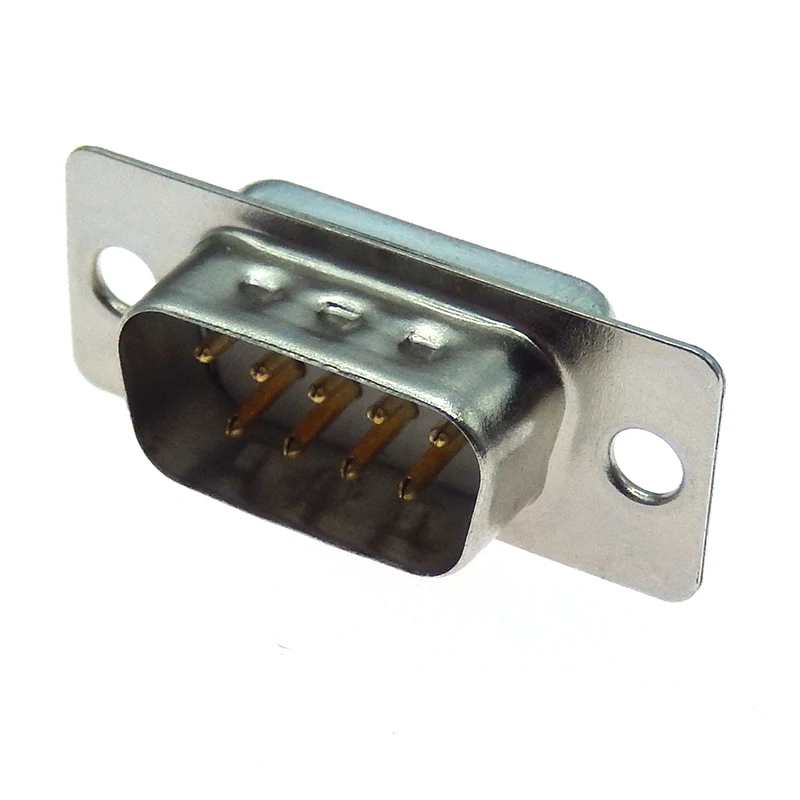 10pcs DB9 male/female head Wire  type RS232 serial port COM 9 pin 9 core Wire Solder Serial Port Plug Connectors