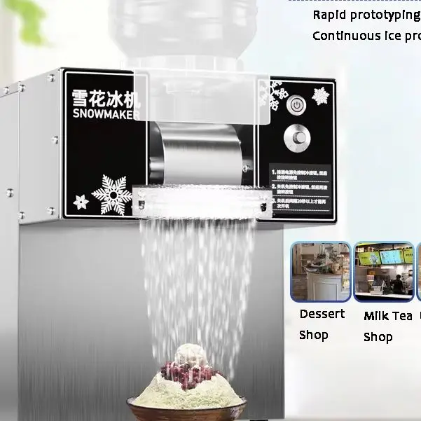 

110V 220V Mini Snow Ice Maker Shaver Machine Europe Snowflake Ice Machine Korea Bingsu Machine Snowflake Ice Shaving Machine
