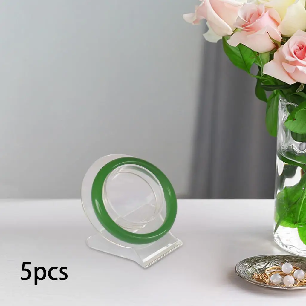 

5x акриловая подставка для браслета с прозрачными бусинами, держатель для часов для продавцов