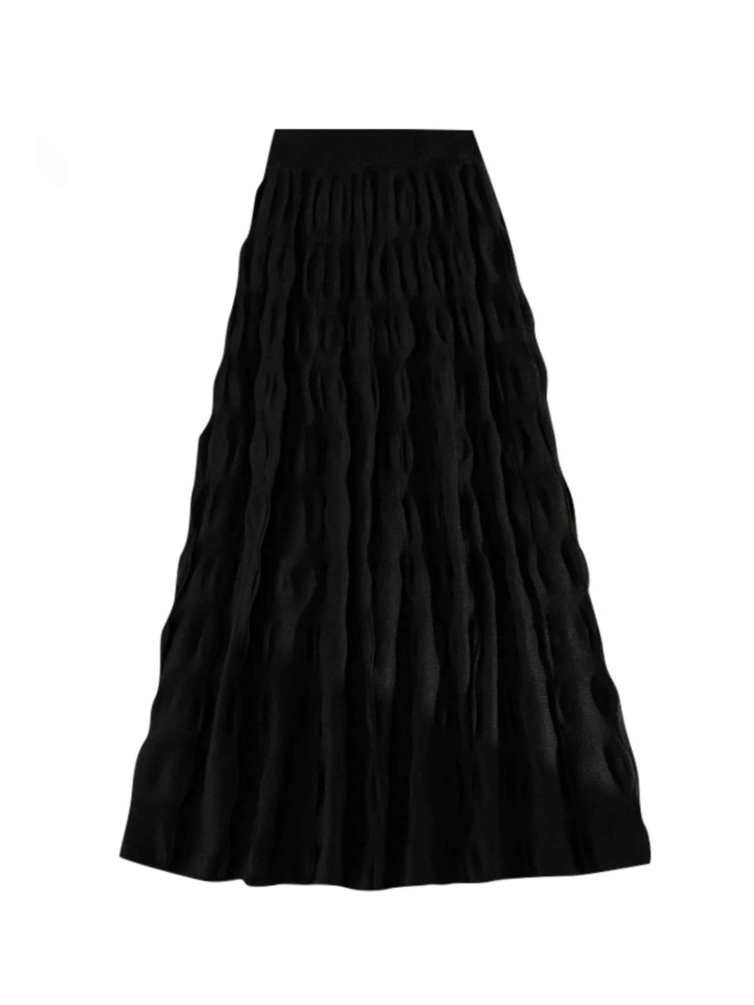 

Women's Black Gothic Mid Long Skirt Vintage Aesthetic Emo Skirt Harajuku Y2k Oversize A-line Skirts 2000s Fashion Clothes Autumn