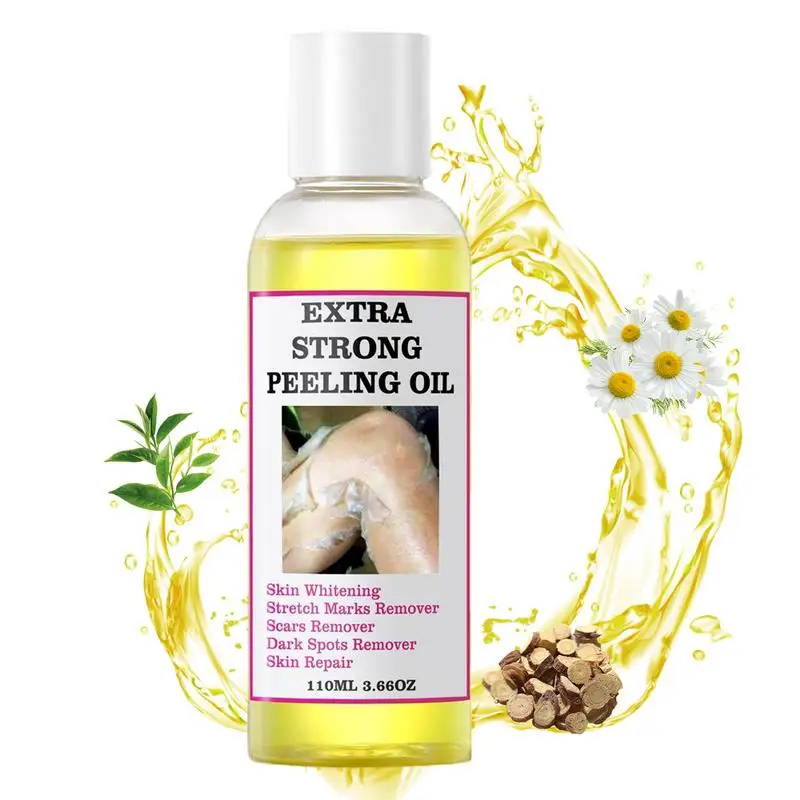 Peeling Olie Voor Donkere Huid 110Ml Draagbare Lichaam Exfoliëren Peeling Olie Gloeiende Huid Peeling Oplossing Multi-Use Spot Corrigeren En